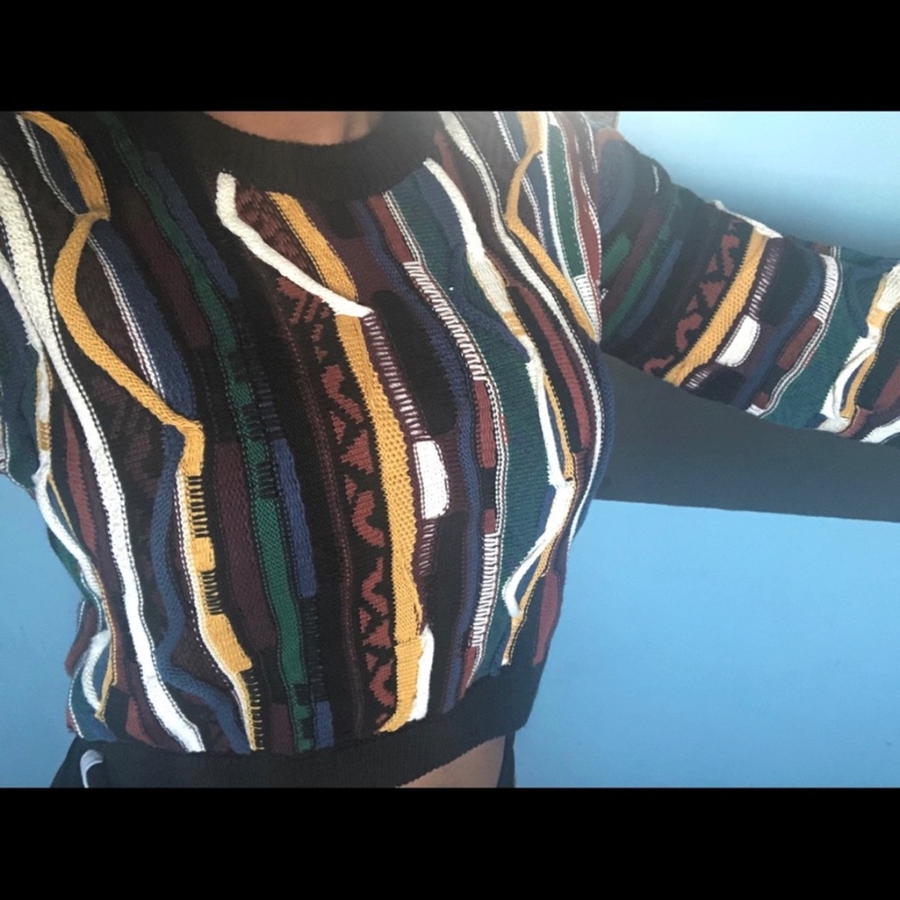 Cropped knit sweater